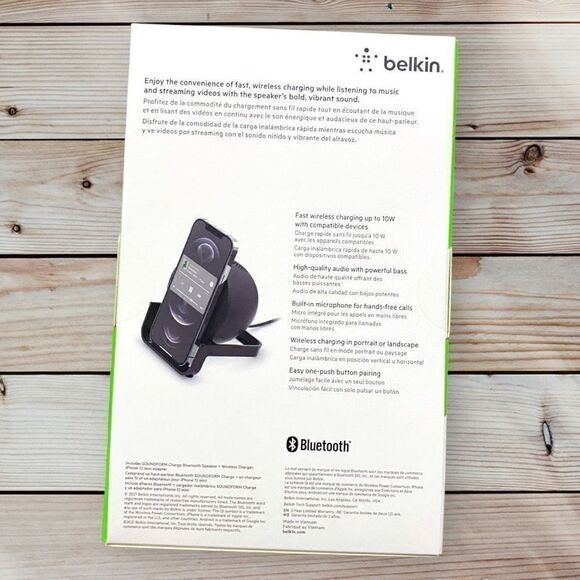 Belkin SOUNDFORM Charge Bluetooth Speaker + Wireless Charger New in Box - Picture 6 of 8